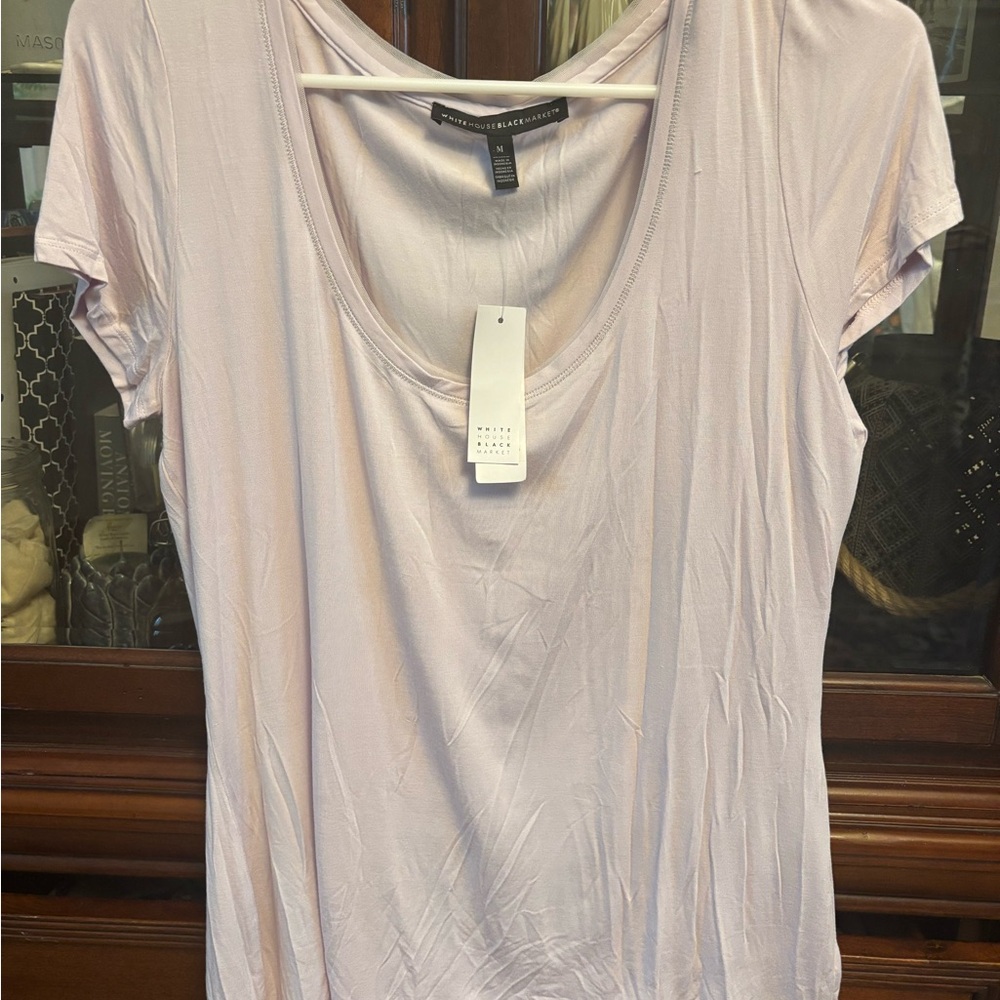 White House Black Market Women's Light Purple Top